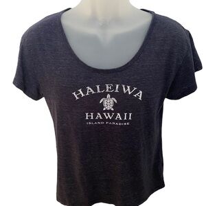 Haleiwa, Hawaii Honu Island Paradise Navy Blue Tee Shirt Women S Small